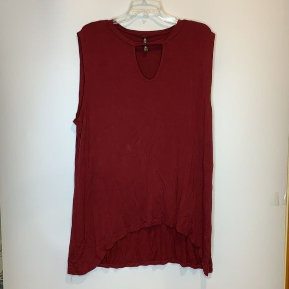 Allegrace Red Sleeveless Tank Top 2X PLUS SIZE